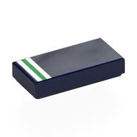 Visuel indicatif Rebrickable de Tuile 1 x 2 avec motif imprimé blanc/vert/blanc (Tile 1 x 2 with White/Green/White Stripes Print)