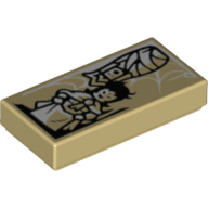 Visuel indicatif Rebrickable de Tuile 1 x 2 avec minifigurine et bébé sur fond de toile imprimés (Tile 1 x 2 with Minifigure and Baby with Webbing Background Print)
