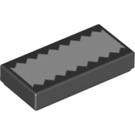 Visuel indicatif Rebrickable de Tuile 1 x 2 avec forme blanche avec motif imprimé en ligne zigzag (Tile 1 x 2 with White Shape with ZigZag Line Print)
