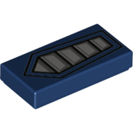 Visuel indicatif Rebrickable de Tuile 1 x 2 avec motif imprimé de ventilation (Tile 1 x 2 with Air Vent Print)
