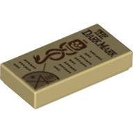 Visuel indicatif Rebrickable de Tuile 1 x 2 avec motif imprimé 'The Dark Mark' (Tile 1 x 2 with 'The Dark Mark' Print)