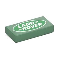 Visuel indicatif Rebrickable de Tuile 1 x 2 avec motif imprimé 'LAND ROVER' (Tile 1 x 2 with 'LAND ROVER' Logo Print)