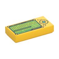 Visuel indicatif Rebrickable de Tuile 1 x 2 avec panneau de contrôle, boutons, vert (Tile 1 x 2 with Control Panel, Buttons, Green Screen Print)