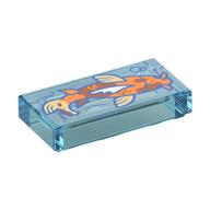 Visuel indicatif Rebrickable de Tuile 1 x 2 avec poisson orange (koi) motif imprimé (Tile 1 x 2 with Orange Fish (Koi) Print)