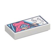 Visuel indicatif Rebrickable de Tuile 1 x 2 avec Portrait signé de Ley La motif imprimé (Tile 1 x 2 with Signed Portrait of Ley La Print)