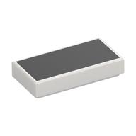 Visuel indicatif Rebrickable de Tuile 1 x 2 avec motif imprimé noir pleine surface (Tile 1 x 2 with Black Full Surface Print)