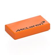 Visuel indicatif Rebrickable de Tuile 1 x 2 avec motif imprimé noir 'McLaren' (Tile 1 x 2 with Black 'McLaren' Print)