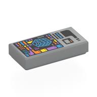 Visuel indicatif Rebrickable de Tuile 1 x 2 avec motif imprimé écran de données (PADD) (Tile 1 x 2 with Data Screen (PADD) Print)