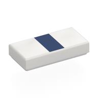 Visuel indicatif Rebrickable de Tuile 1 x 2 avec motif imprimé bleu foncé (Tile 1 x 2 with Dark Blue Stripe Print)