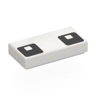 Visuel indicatif Rebrickable de Tuile 1 x 2 avec motif imprimé yeux noirs carrés (Tile 1 x 2 with Square Black Eyes Print)