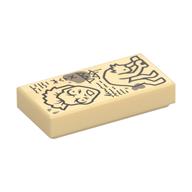 Visuel indicatif Rebrickable de Tuile 1 x 2 avec monstre hyde, griffonne motif imprimé (Tile 1 x 2 with Monster Hyde, Scribbles Print)