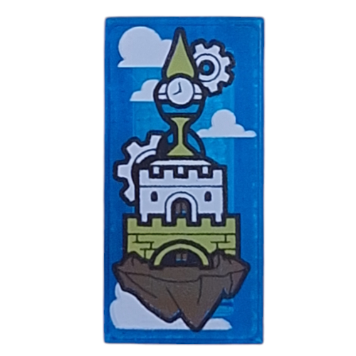 Visuel indicatif Rebrickable de Tuile 1 x 2 avec motif imprimé tour de sandman (Tile 1 x 2 with Sandman's Tower Print)