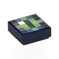 Visuel indicatif Rebrickable de Tuile 1 x 1 avec motif imprimé Eyeil d'Ender pixellisé (Tile 1 x 1 with Pixelated Eye of Ender Print)