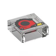 Visuel indicatif Rebrickable de Tuile 1 x 1 avec bande rouge Mesurer motif imprimé (Tile 1 x 1 with Red Tape Measure Print)