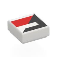 Visuel indicatif Rebrickable de Tuile 1 x 1 avec des formes rouges/noires motif imprimé (Tile 1 x 1 with Red/Black Shapes Print)