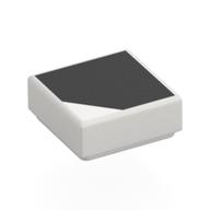 Visuel indicatif Rebrickable de Tuile 1 x 1 avec surface noire, motif imprimé Triangle (Tile 1 x 1 with Black Surface, Triangle Cutout Print)