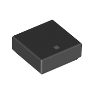Visuel indicatif Rebrickable de Tuile 1 x 1 avec motif imprimé Argent '.' (Tile 1 x 1 with Silver '.' Print)