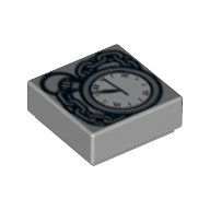 Visuel indicatif Rebrickable de Tuile 1 x 1 avec montre de poche et motif imprimé chaîne (Tile 1 x 1 with Pocket Watch and Chain Print)