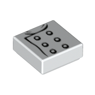 Tuile 1 x 1 avec patron imprimé veste chef (Tile 1 x 1 with Chef Jacket Print)