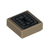 Tuile 1 x 1 avec motif imprimé SW Rebel Alliance Jetpack (Tile 1 x 1 with SW Rebel Alliance Jetpack Print)