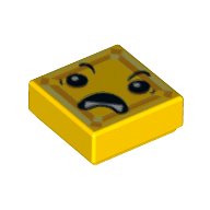 Visuel indicatif Rebrickable de Tuile 1 x 1 avec le visage avec la bouche baissée ouverte (Kryptomite) Ptiny (Tile 1 x 1 with Face with Open Downturned Mouth (Kryptomite) Ptiny)