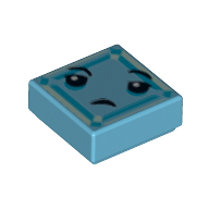 Visuel indicatif Rebrickable de Tuile 1 x 1 avec motif imprimé visage avec froncement (Kryptomite) (Tile 1 x 1 with Face with Frown Print (Kryptomite))