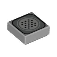 Visuel indicatif Rebrickable de Tuile 1 x 1 avec haut-parleur de téléphone imprimé (Tile 1 x 1 with Telephone Speaker Print)