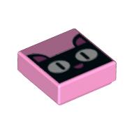 Visuel indicatif Rebrickable de Tuile 1 x 1 avec motif imprimé Chat Noir (Tile 1 x 1 with Black Cat Print)