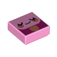 Visuel indicatif Rebrickable de Tuile 1 x 1 avec visage, fermé, blushs sur bâton de crème glacée motif imprimé (Tile 1 x 1 with Face, Closed, Blushes on Ice Cream Stick Print)