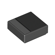 Visuel indicatif Rebrickable de Tuile 1 x 1 avec motif imprimé à rayures gris clair (Tile 1 x 1 with Light Gray Stripe Print)