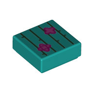 Visuel indicatif Rebrickable de Tuile 1 x 1 avec motif imprimé Cactus (Tile 1 x 1 with Cactus Print)