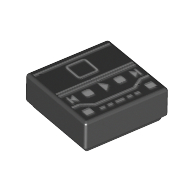 Visuel indicatif Rebrickable de Tuile 1 x 1 avec écran de lecteur iPod/MP3 (Tile 1 x 1 with iPod/MP3 Player Screen)