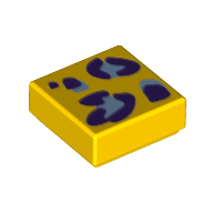 Visuel indicatif Rebrickable de Tuile 1 x 1 avec motif imprimé Léopard violet (Tile 1 x 1 with Purple Leopard Dots Print)