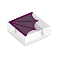 Visuel indicatif Rebrickable de Tuile 1 x 1 avec motif imprimé chauve-souris lavande (Tile 1 x 1 with Lavender Bat Wing Print)