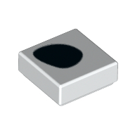 Visuel indicatif Rebrickable de Tuile 1 x 1 avec motif imprimé tache dalmate noire (Tile 1 x 1 with Black Dalmatian Spot Print)