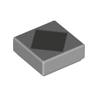 Visuel indicatif Rebrickable de Tuile 1 x 1 avec motif imprimé diamant gris bleu foncé (Tile 1 x 1 with Dark Bluish Grey Diamond Print)