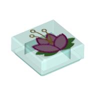 Visuel indicatif Rebrickable de Tuile 1 x 1 avec motif imprimé Fleur (Tile 1 x 1 with Flower Print)