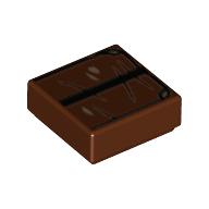 Visuel indicatif Rebrickable de Tuile 1 x 1 avec livre, motif imprimé bracelet noir (Tile 1 x 1 with Book, Black Strap Print)