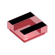 Visuel indicatif Rebrickable de Tuile 1 x 1 avec motif imprimé à rayures noires (Tile 1 x 1 with Black Stripe Print)