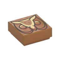 Visuel indicatif Rebrickable de Tuile 1 x 1 avec motif imprimé Chouette en bois (Tile 1 x 1 with Wooden Owl Print)