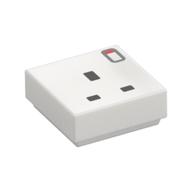 Visuel indicatif Rebrickable de Tuile 1 x 1 avec prise de courant, 3 connecteurs, Commutateur imprimé (Tile 1 x 1 with Power Socket, 3 Pin, Switch Print)