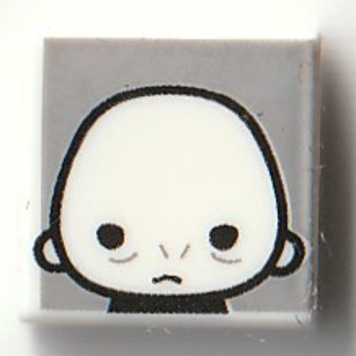 Visuel indicatif Rebrickable de Tuile 1 x 1 avec motif imprimé Voldemort (Tile 1 x 1 with Voldemort Print)