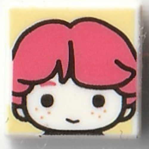 Visuel indicatif Rebrickable de Tuile 1 x 1 avec motif imprimé Ron Weasley (Tile 1 x 1 with Ron Weasley Print)