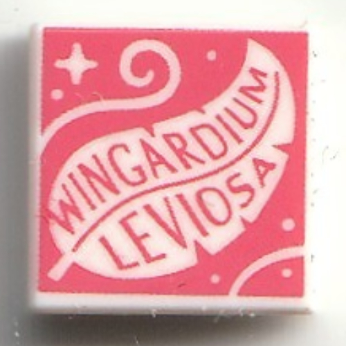 Visuel indicatif Rebrickable de Tuile 1 x 1 avec motif imprimé Corail 'WINGARDIUM LEVIOSA'" (Tile 1 x 1 with Coral 'WINGARDIUM LEVIOSA'" Print)