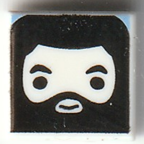 Visuel indicatif Rebrickable de Tuile 1 x 1 avec motif imprimé Rubeus Hagrid (Tile 1 x 1 with Rubeus Hagrid Print)