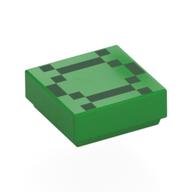 Visuel indicatif Rebrickable de Tuile 1 x 1 avec motif imprimé de molécule d'ADN pixellisée verte (Tile 1 x 1 with Green Pixelated DNA Molecule Print)