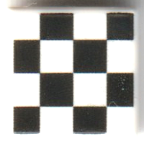 Visuel indicatif Rebrickable de Tuile 1 x 1 avec motif imprimé damier noir / blanc (Tile 1 x 1 with Black /White Checkered Print)