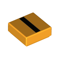 Visuel indicatif Rebrickable de Tuile 1 x 1 avec motif imprimé ligne noire (Tile 1 x 1 with Black Line Print)