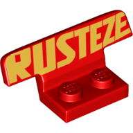 Spoiler, plaque spécial 1 x 2 avec motif imprimé rouille'eze (Spoiler, Plate Special 1 x 2 with Ruste'eze Print)