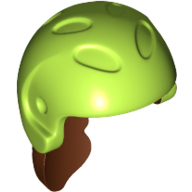 Cheveux et casque, sport / ski, avec cheveux bruns rougeâtres [1 trou] (Hair and Helmet, Sports / Ski, with Reddish Brown Hair [1 Hole])
